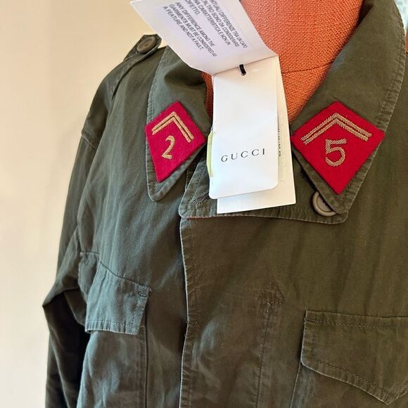 SOLD!!!!!!!!!!!! Gucci green dragon field jacket, size 50 made in Italy - Picture 11 of 11